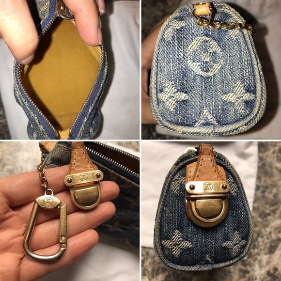 *SOLD*Louis Vuitton mini Bb denim speedy cles key pouch - Picture 3 of 8